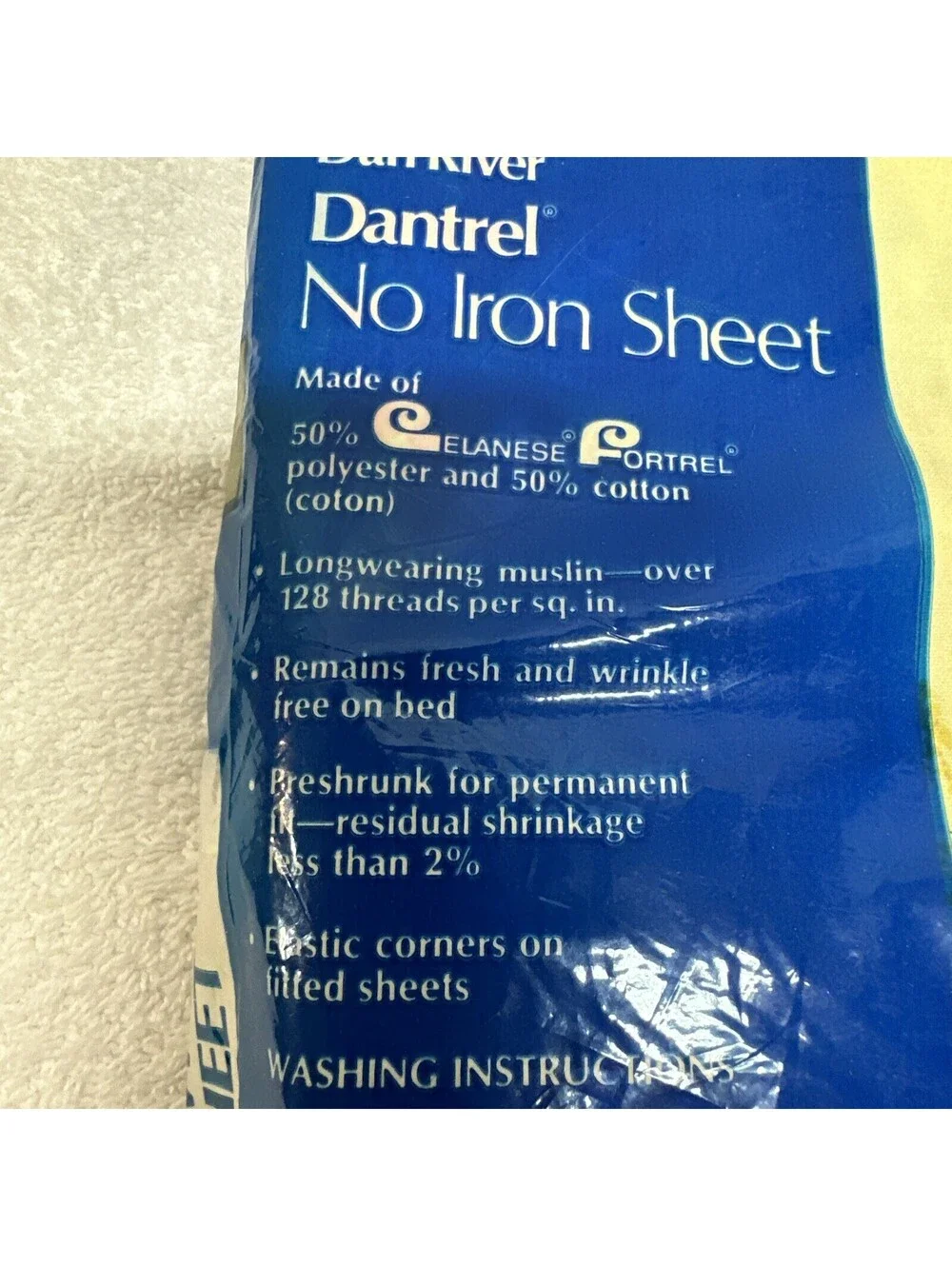 Dan River Dantrel Muslin Twin Flat and Fitted Sheet Set NOS Vintage USA